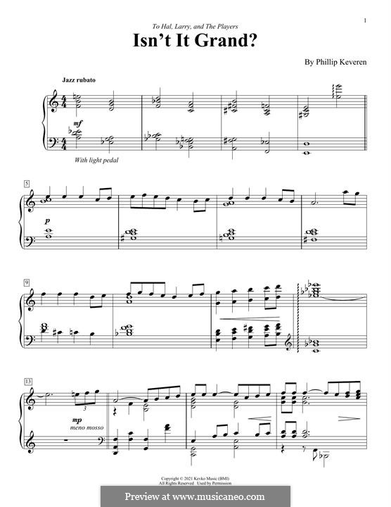 Isn't It Grand?: Isn't It Grand? by Phillip Keveren