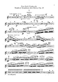 Manfred Symphony, TH 28 Op.58: Flutes parts by Pyotr Tchaikovsky