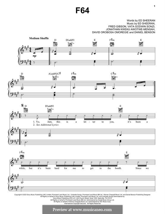 F64 Ed Sheeran By F Gibson Sheet Music On MusicaNeo f64-ed-sheeran-by-f-gibson-sheet-music-on-musicaneo