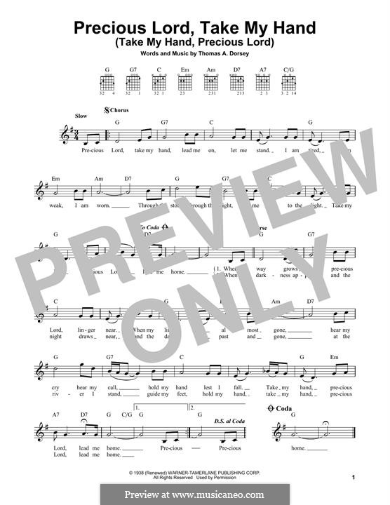 Precious Lord, Take My Hand (Take My Hand, Precious Lord): For guitar by Thomas A. Dorsey