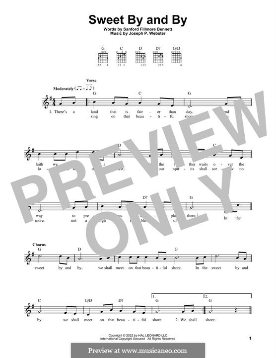 Sweet By and By: For guitar by Joseph Philbrick Webster