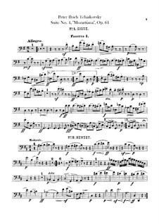 Suite No.4 in G Major 'Mozartiana', TH 34 Op.61: Bassoons parts by Pyotr Tchaikovsky