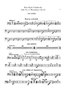 Suite No.4 in G Major 'Mozartiana', TH 34 Op.61: Percussion parts by Pyotr Tchaikovsky