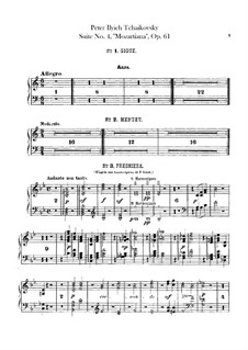 Suite No.4 in G Major 'Mozartiana', TH 34 Op.61: Harp part by Pyotr Tchaikovsky