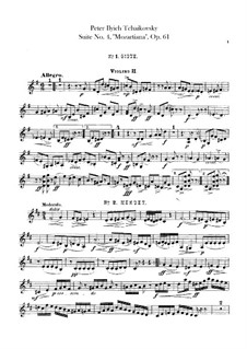 Suite No.4 in G Major 'Mozartiana', TH 34 Op.61: Violins II part by Pyotr Tchaikovsky