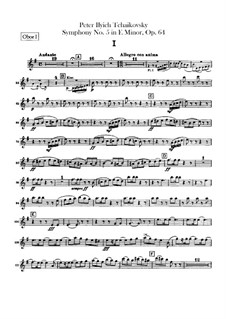 Complete Movements: Oboes parts by Pyotr Tchaikovsky
