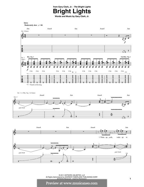 Bright Lights by G. Clark sheet music on MusicaNeo