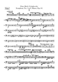 Complete Movements: Timpani part by Pyotr Tchaikovsky