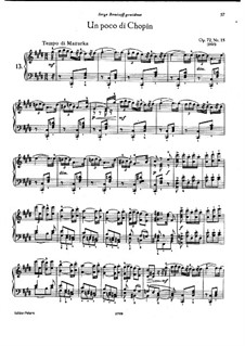 Eighteen Pieces for Piano, TH 151 Op.72: No.15 Un poco di Chopin by Pyotr Tchaikovsky