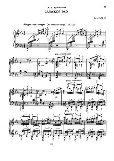 Eighteen Pieces for Piano, TH 151 Op.72: No.13 Echo rustique by Pyotr Tchaikovsky