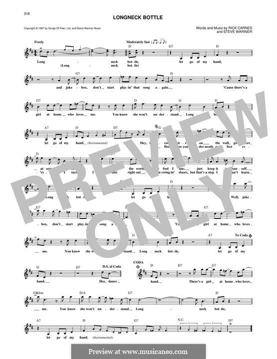 Longneck Bottle (Garth Brooks): For keyboard by Rick Carnes, Steve Wariner