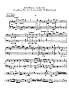 Complete Movements: Double basses part by Pyotr Tchaikovsky