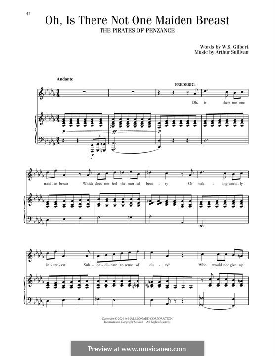 Oh, Is There Not One Maiden Breast: Oh, Is There Not One Maiden Breast by Arthur Seymour Sullivan