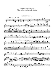 Jurisprudence March, TH 52: Clarinets parts by Pyotr Tchaikovsky