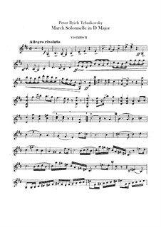 Jurisprudence March, TH 52: Violins II part by Pyotr Tchaikovsky