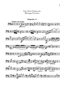 Mazepa, TH 7: Overture – bassoons parts by Pyotr Tchaikovsky