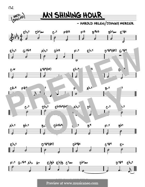 My Shining Hour (Ella Fitzgerald): Melody line by Harold Arlen