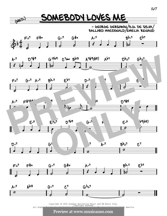 Somebody Loves Me by G. Gershwin - sheet music on MusicaNeo