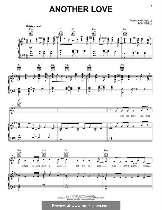 Another love – Tom Odell - Partitura Piano e Flauta Sheet music