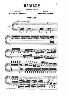 Hamlet: Act I, for Soloists, Choir and Piano by Ambroise Thomas