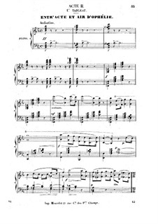 Hamlet: Act II, for Soloists, Choir and Piano by Ambroise Thomas