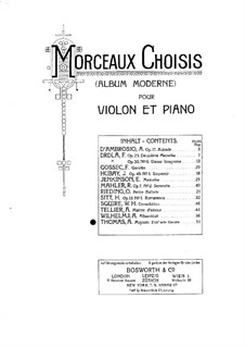 Mignon: Gavotte, for Violin and Piano by Ambroise Thomas