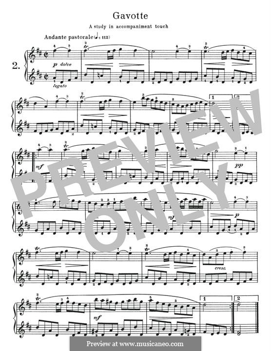 Suite No.6 in D Minor, BWV 811: Gavotte No.2, for piano by Johann Sebastian Bach
