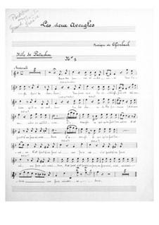 Les deux aveugles (The Two Blind Men): Tenor II part by Jacques Offenbach