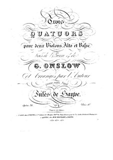 Three String Quartets No.16-18, Op.36: Quartet in D Major by Georges Onslow