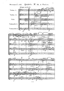 String Quintet No.14 in F Major, Op.37: Full score by Georges Onslow