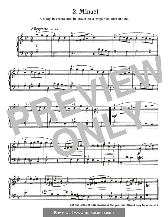 No.5 Minuet in G Minor, BWV Anh.115: For piano by Johann Sebastian Bach