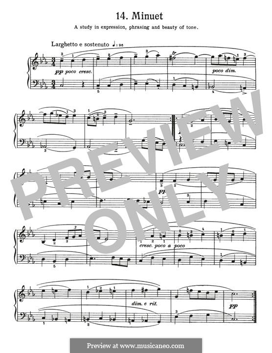 No.15 Minuet in C Minor, BWV Anh.121: For piano by Johann Sebastian Bach