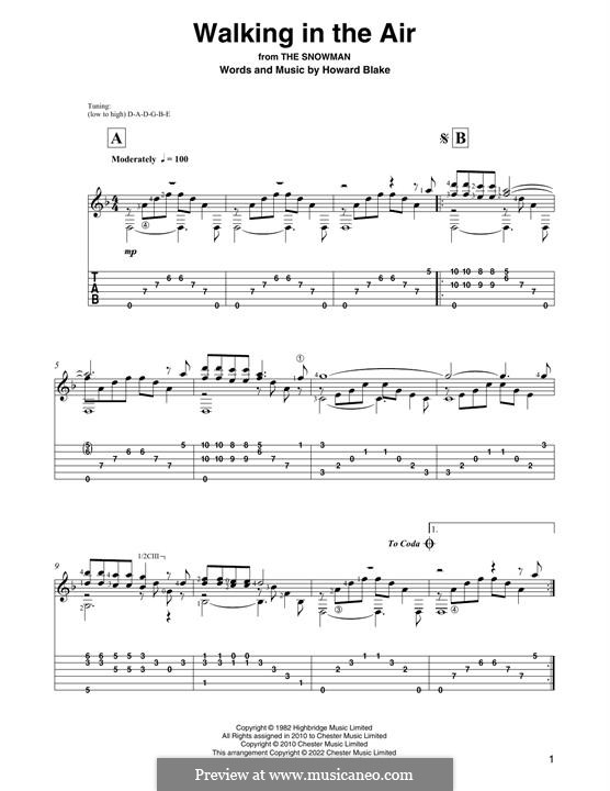 Walking in the Air: For guitar by Howard Blake