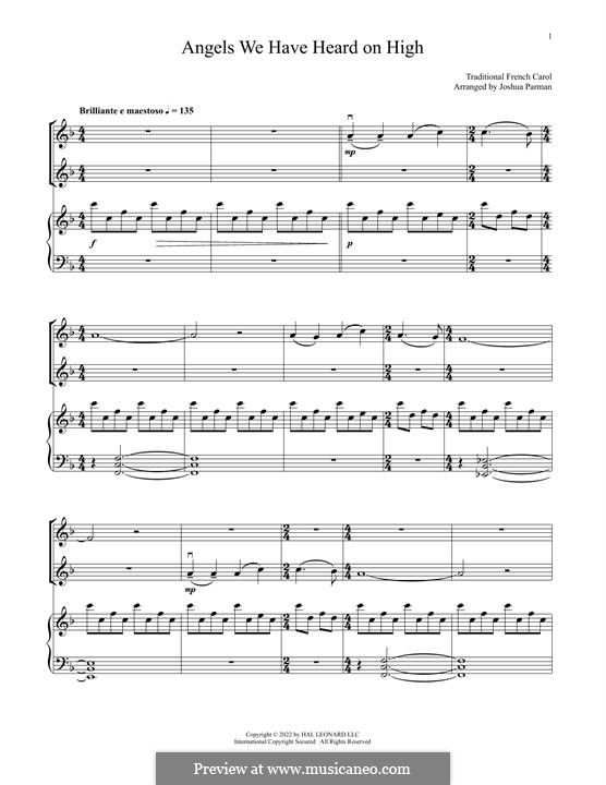 Chamber version: For two violins and piano by folklore