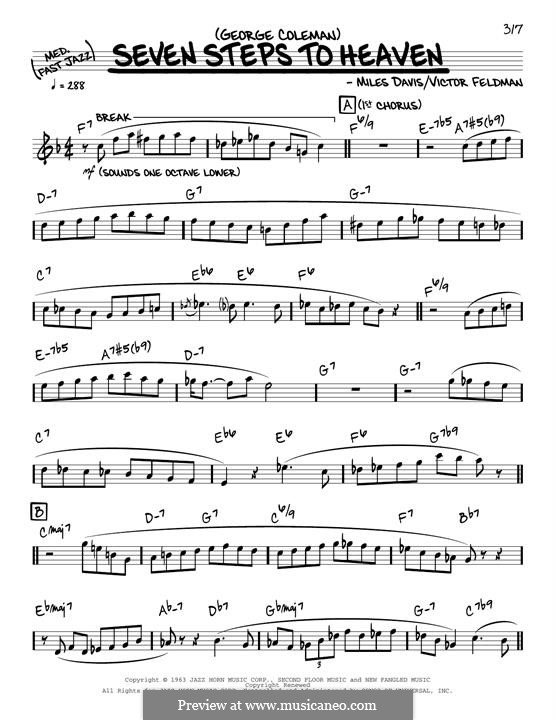 Seven Steps To Heaven: Melody line by Miles Davis
