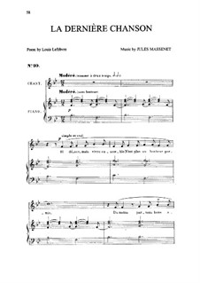 La dernière chanson: In B Flat Major by Jules Massenet