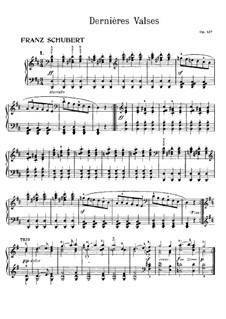 Last Waltzes (Dernières valses), D.146 Op.127: For piano by Franz Schubert