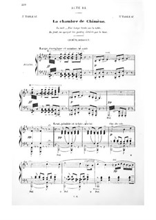 Le Cid: Act III. Arrangement for voices and piano by Jules Massenet