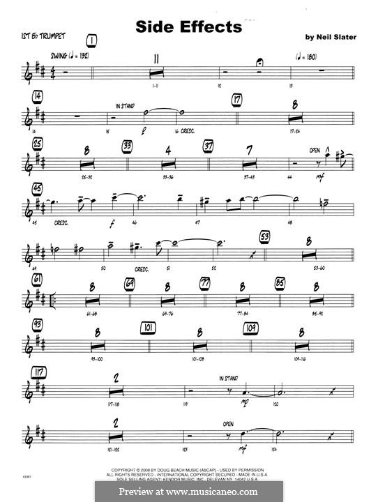 Side Effects: 1st Bb Trumpet part by Neil Slater
