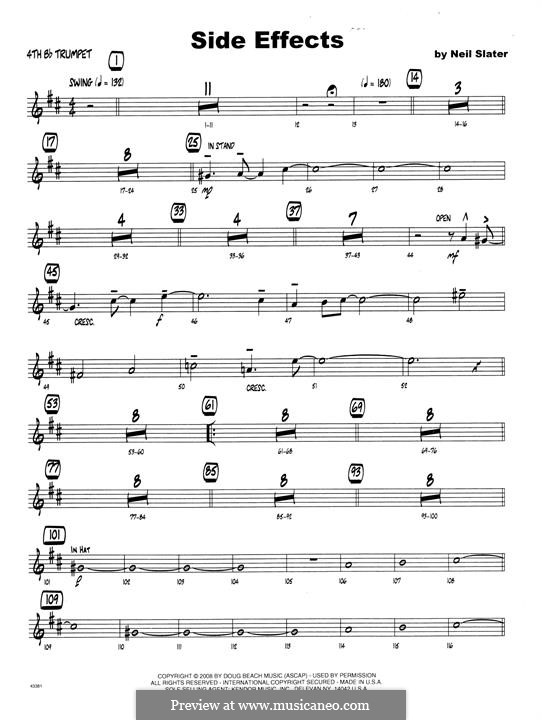 Side Effects: 4th Bb Trumpet part by Neil Slater