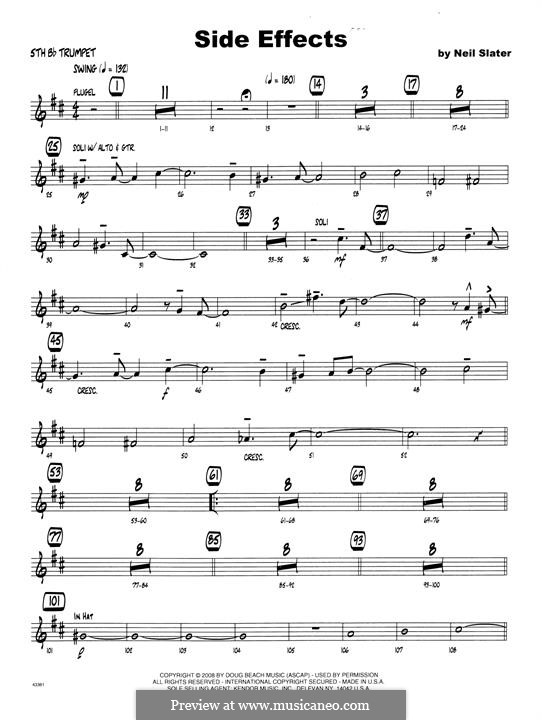 Side Effects: 5th Bb Trumpet part by Neil Slater