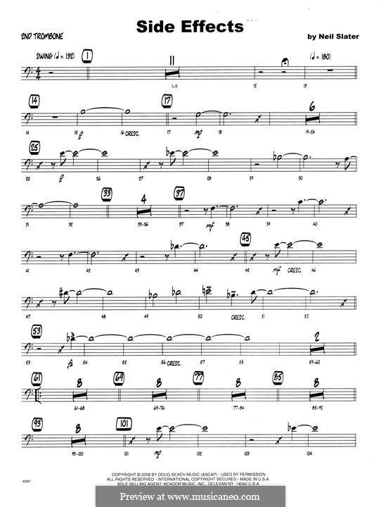 Side Effects: 2nd Trombone part by Neil Slater