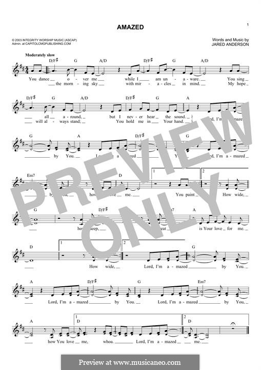 Amazed (Phillips, Craig & Dean): For keyboard by Jared Anderson