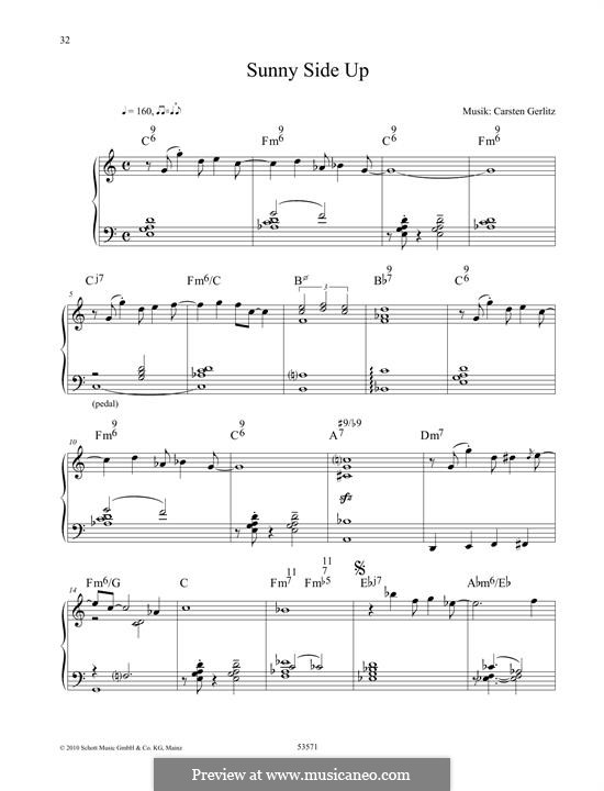 Sunny Side Up by C. Gerlitz sheet music on MusicaNeo
