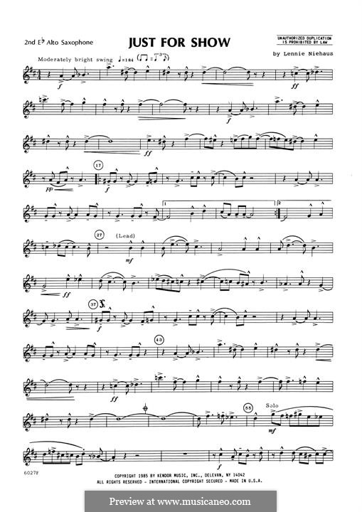 Just For Show (Woodwind Ensemble) by L. Niehaus sheet music on MusicaNeo