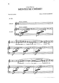 Menteuse chérie: In C Major by Jules Massenet