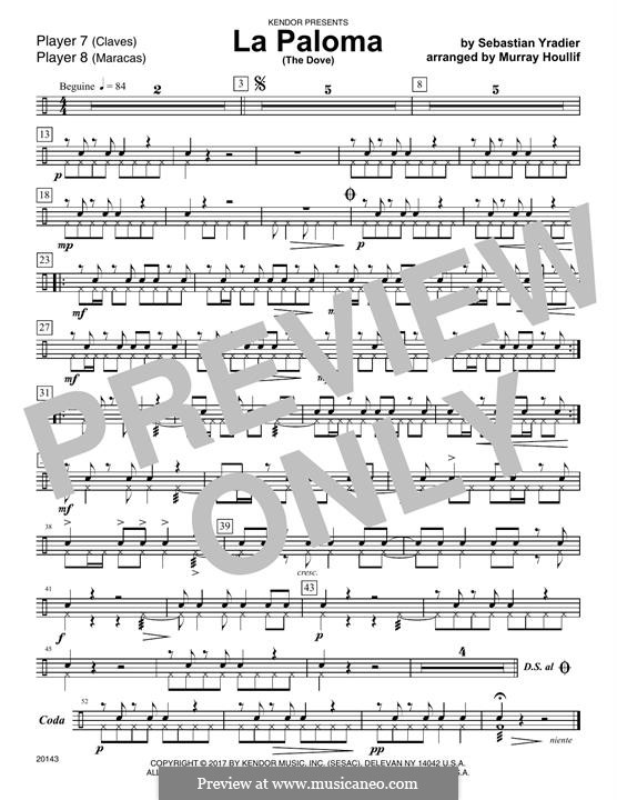 La Paloma (The Dove): Percussion 7 (Murray Houllif) by Sebastián Yradier