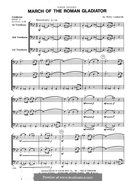 March Of The Roman: Full Score by Ricky Lombardo