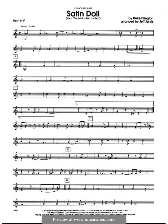 Woodwind Ensemble version: Horn in F part by Duke Ellington