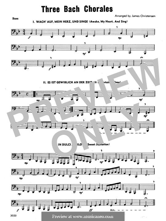Three Bach Chorales (arr. James Christensen) by J.S. Bach on MusicaNeo